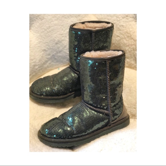 green sequin ugg boots